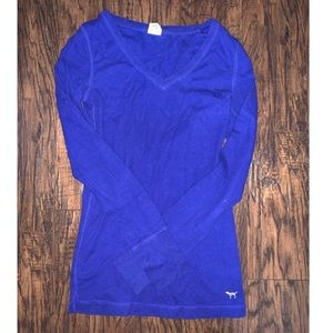 PINK Royal Blue Long Sleeve Shirt